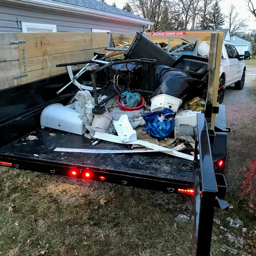 Roll-off dumpster delivered to a residential driveway in Wheatfield